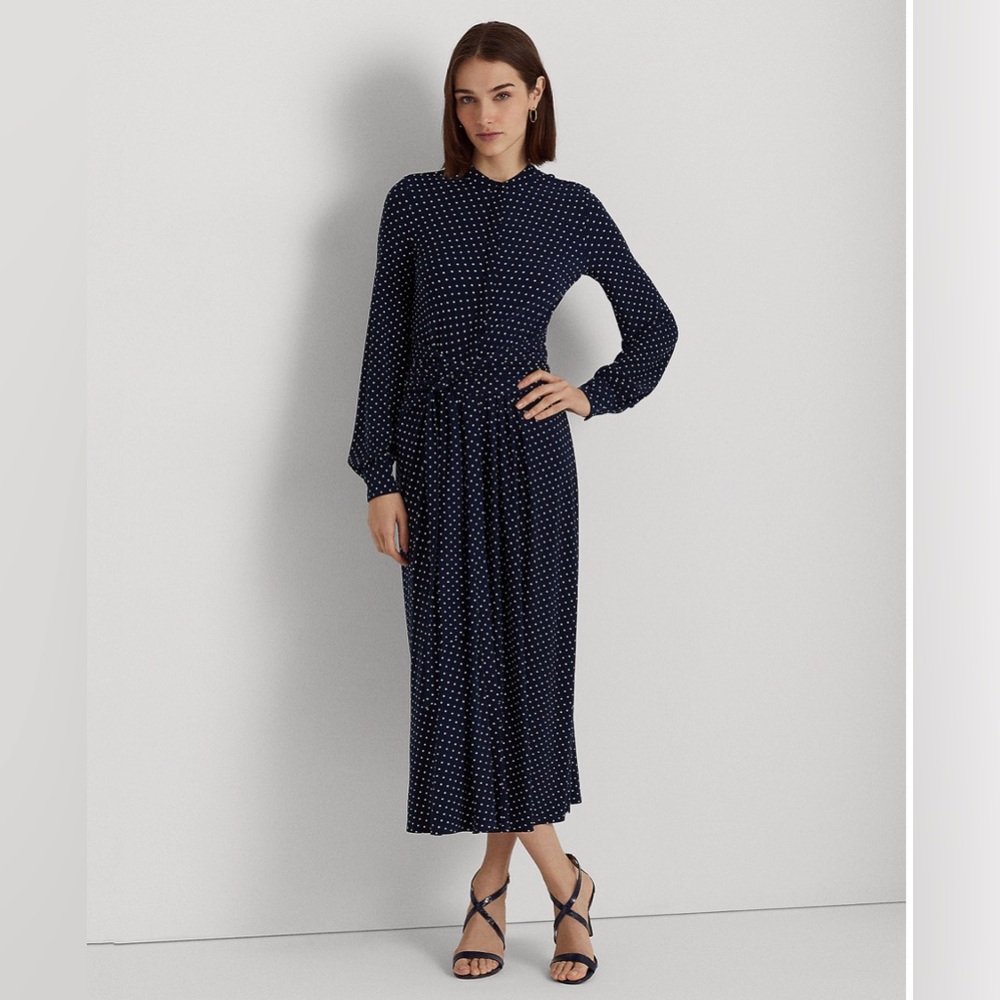 Polo Ralph Lauren - Women's Polka-Dot Stretch Jersey Shirtdress